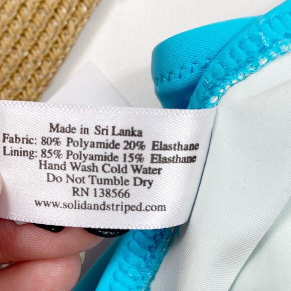 SOLID & STRIPED Morgan Aqua Bikini Bottom Size Small - Picture 5 of 8